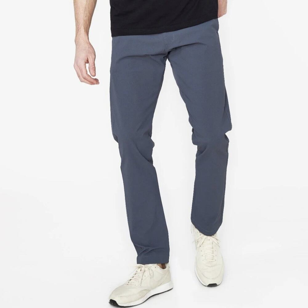 Western Rise Evolution Chino Pant Men 33 Blue Grey Travel Tech Stretch Packable